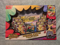 Pokemon Ascended Heroes Premium Poster Collection Mega Lucario - New & Sealed - Image 1