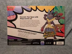 Pokemon Ascended Heroes Premium Poster Collection Mega Lucario - New & Sealed - Image 2