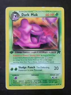Pokemon Dark Muk Team Rocket 1st Edition 41/82 - Image 1