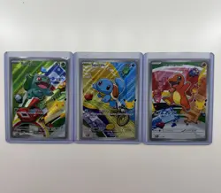 Pokemon TCG First Partner Illustration Collection Series 1 Kanto GEN 1 Starters - Image 1