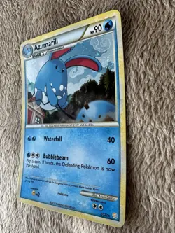 2010 Pokemon TCG HeartGold SoulSilver Azumarill Holo Rare 2/123 LP MP - Image 2