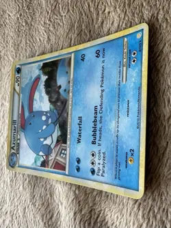 2010 Pokemon TCG HeartGold SoulSilver Azumarill Holo Rare 2/123 LP MP - Image 5