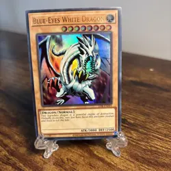 YUGIOH • BLUE EYES WHITE DRAGON • LOB-EN001 MINT Condition - Image 1