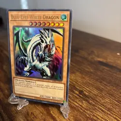 YUGIOH • BLUE EYES WHITE DRAGON • LOB-EN001 MINT Condition - Image 3