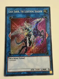 Yugioh Gaia Saber, the Lightning Shadow COTD-EN051 Secret Rare 1st Edition LP - Image 1