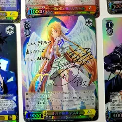 DIY Asuna SAO Sword Art Online Weiss schwarz SSP Card Signed SAO/S71-028SSP TCG - Image 2
