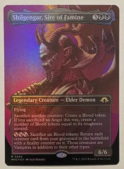 Shilgengar, Sire of Famine Borderless Foil - Modern Horizons 3 MTG - Image 1