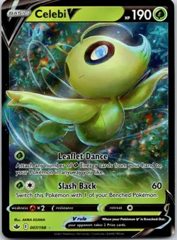 Celebi V 007/198 Holo Chilling Reign Pokemon Near Mint - Image 1