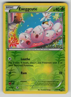 Exeggcute 1/108 Common Roaring Skies Pokemon Reverse Holo LP - Image 1