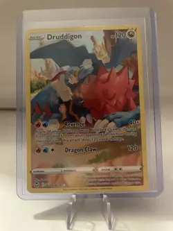 Pokemon Druddigon Ultra Rare Full Art Holo Silver Tempest TG09/TG30 English - Image 2