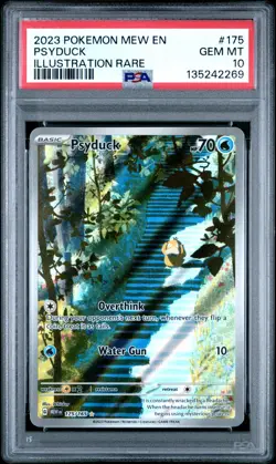 PSA 10 Psyduck 175/165 Full Art Illustration Rare Pokemon Scarlet & Violet 151 - Image 1