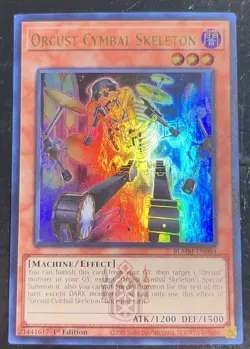 Orcust Cymbal Skeleton BLMM-EN084 Battles of Legend: Monster Mayhem 1st Ed LP - Image 1