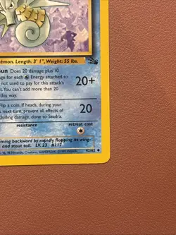 Pokemon TCG Seadra Fossil, 1st Edition Uncommon Card 42/62 LP Condition - Image 2