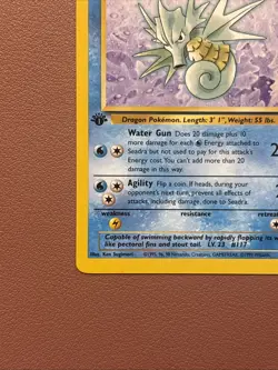 Pokemon TCG Seadra Fossil, 1st Edition Uncommon Card 42/62 LP Condition - Image 5