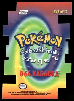 Pokemon Cards Kadabra #156 Topps Trading Cards Series 2 NM - Image 2