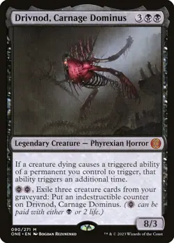 MTG Drivnod, Carnage Dominus, Phyrexia: AWBO #90, Excellent Condition, MTG - Image 1