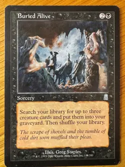 Magic The Gathering BURIED ALIVE Sorcery by Greg Staples MTG - Image 1