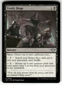 LIVELY DIRGE #93 MTG OUTLAWS OF THUNDER JUNCTION - Image 1