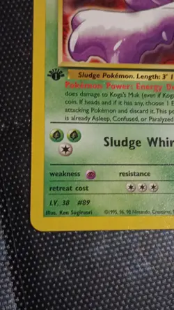 Pokemon Koga's Muk Rare 1st Edition 26/132 Gym Challenge 80 HP Stage 1 - Image 5