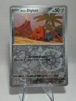 Pokemon TCG Surging Sparks - Alolan Diglett - 122/191 - Reverse Holo - M/NM - Image 1