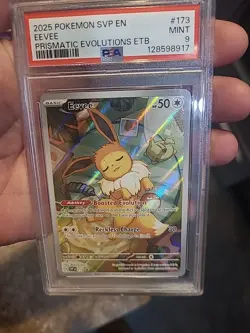 Pokemon Eevee TCG Prismatic Evolutions ETB Promo SVP-173 PSA 9 - Image 4