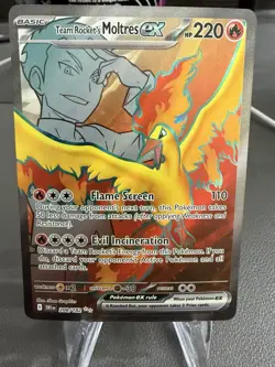 2025 Pokemon Destined Rivals Team Rocket's Moltres ex #208/182 - Image 1