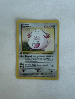 1999 POKEMON GAME #3 CHANSEY-HOLO 1ST EDITION - Image 1