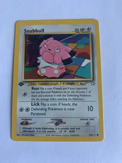 Snubbull 74/111 1st edition - 2000 Neo Genesis Pokemon card NM - Image 1