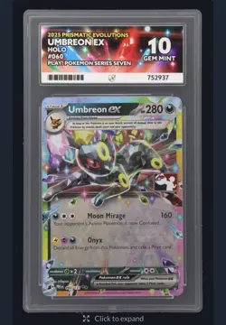 Umbreon EX 060/131 Play Prize Pack Stamp Pokemon Card Ace 10 -Perfect Sub Grades - Image 3