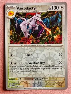 Aerodactyl 142/165 | 151 MEW EN | 2023 Pokemon Card TCG Reverse Holo | NM - Image 1