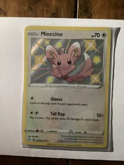 Pokemon Card - Minccino Shining Fates SV093/SV122 Shiny Holo Rare - Image 1