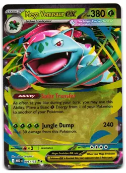 Mega Venusaur ex 003/132 - Mega Evolution Double Rare Pokemon TCG - M/LP Card - Image 1