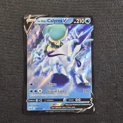 Pokemon TCG Chilling Reign Ice Rider Calyrex V Ultra Rare Holo Card 45/198 - Image 1