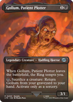 Gollum, Patient Plotter (Borderless Foil) - Unique and Miscellaneous Promo (UMP) - Image 1