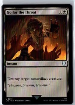 GO FOR THE THROAT 201 COMMANDER: THE LORD OF THE RINGS MAGIC: THE GATHERING NM - Image 1