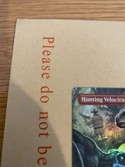 💥 Magic The Gathering REX 004: Hunting Velociraptor - FOIL BORDERLESS NM 💥 - Image 3