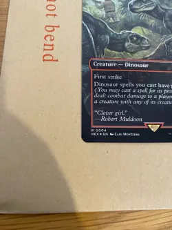 💥 Magic The Gathering REX 004: Hunting Velociraptor - FOIL BORDERLESS NM 💥 - Image 5