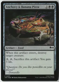 Anchovy & Banana Pizza (57) - Foil - Teenage Mutant Ninja Turtles (TMT) - NM - Image 1