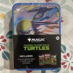Magic: The Gathering Teenage Mutant Ninja Turtles Tin 3 Boosters - Image 1