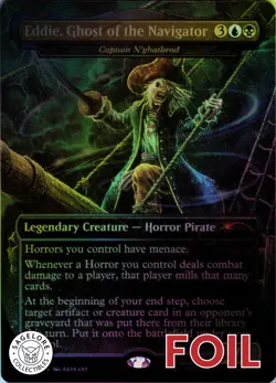 Eddie, Ghost of the Navigator - Secret Lair Iron Maiden - 2183 - NM Foil - Image 1