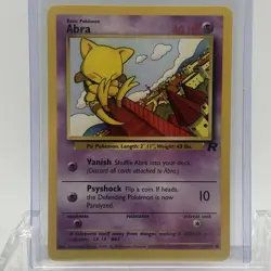 Pokemon TCG Team Rocket Abra #49/82 Common LP - Image 1