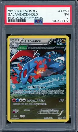 2015 POKEMON XY #XY59 SALAMENCE HOLO NM PSA 7 BLACK STAR PROMOS - Image 1