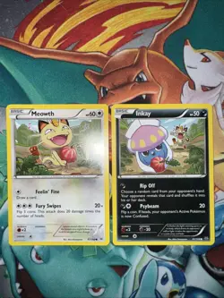Pokemon TCG Meowth & Inkay 67 & 41/108 Roaring Skies Set – The Great Berry Heist - Image 1