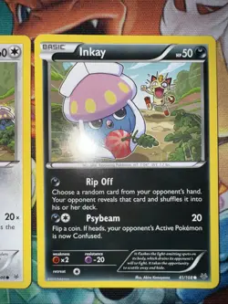 Pokemon TCG Meowth & Inkay 67 & 41/108 Roaring Skies Set – The Great Berry Heist - Image 3
