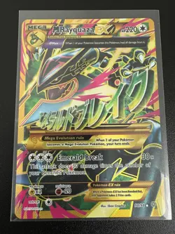 Pokemon M Mega Rayquaza EX 98/98 Full Art Holo Foil Rare - Image 3