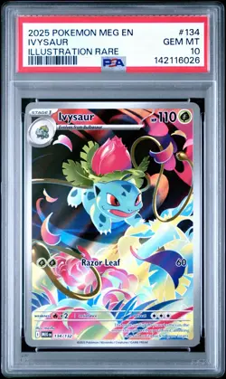 IVYSAUR #134 PSA 10 2025 POKEMON MEG EN-MEGA EVOLUTION ILLUSTRATION RARE - Image 1