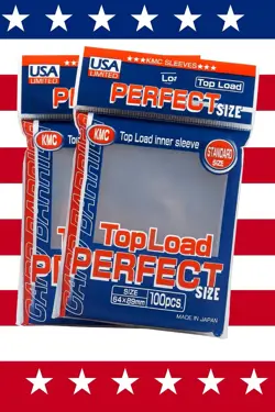 KMC Top Load Perfect Size Clear Card Sleeves Standard Size 100ct (2 Packs) - Image 1