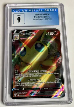 CGC 9 Mint Pokemon Victini VMAX 022/163 Battle Styles Holo 2021 Graded - Image 1