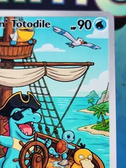 FAN ART CAPTN' TOTODILE near mint Not Offical Tcg Or Pokemon Product - Image 3