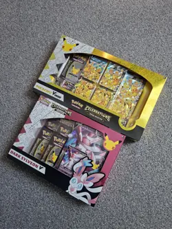 Pokemon TCG Celebrations 25th SEALED Pikachu V Union & Dark Sylveon Box CHEAP - Image 1